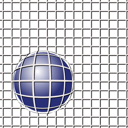 vectorabstract background - ball in the netのイラスト素材
