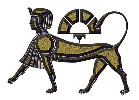 Sphinx - statuette of the mythical creatureの写真素材
