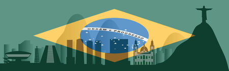 Vector Rio de Janeiro skylineのイラスト素材