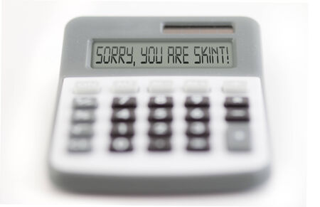 counting of the financial position - you are skintの写真素材