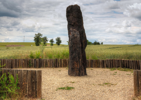 Menhir Stone Shepherd, Czech republicの写真素材