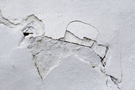 cracks in plaster - crack in stuccoの写真素材