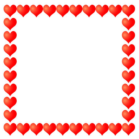 vector frame from heartsのイラスト素材