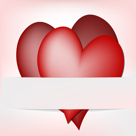 vector hearts - greeting cardのイラスト素材