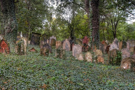 Old Jewish cemetery at Kolinのeditorial素材