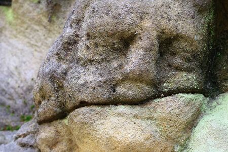 Rock relief - detail of the head of angel
