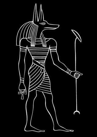 Anubis - God of ancient Egyptのイラスト素材