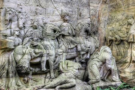 Kuks Forest Sculptures - Arrival of the Magi and Adoration of the Shepherdsの写真素材