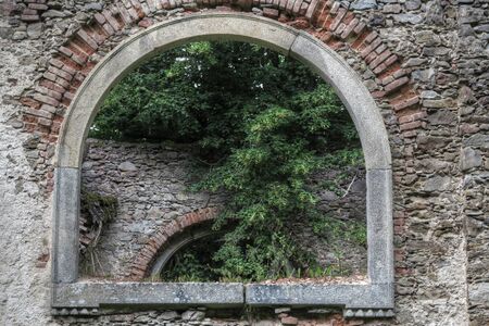 Ruins of the church Saint Apollonia - built around 1670の写真素材