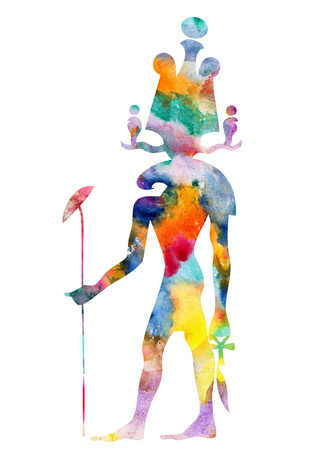 Khensu, Khons, Chons or Khonshu - is the Ancient Egyptian god of the moonの写真素材
