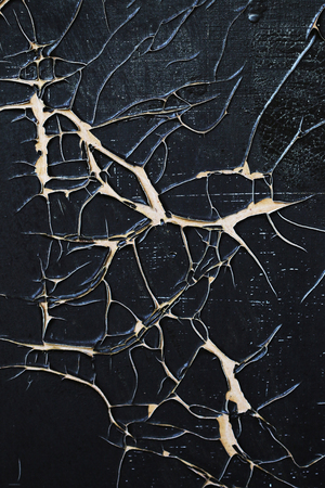 Cracked and peeled surface - grunge cracks texture - detailの写真素材