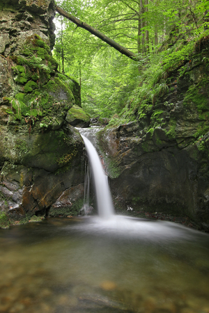 Nyznerov waterfalls on the Siver brook, Czech Republic.の写真素材