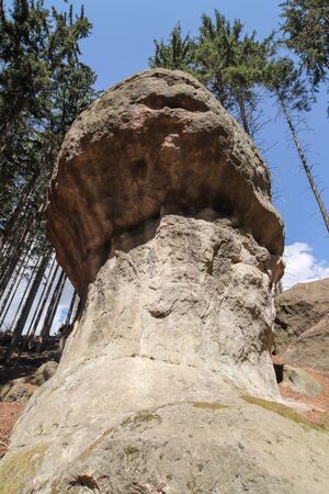 Rocks of Gnomes - nature preserve of the bizarre rock formations in the Poland near Gorzeszow cityの写真素材