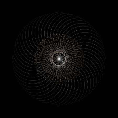 Fine lines forming abstract images and shapesの写真素材