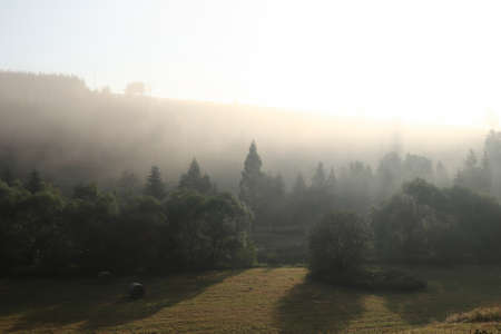 Early morning in the countryside - dawnの写真素材