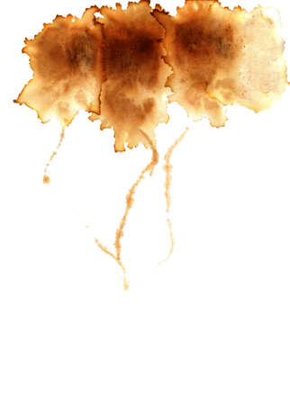 Paint splatters on paper - blobsの写真素材
