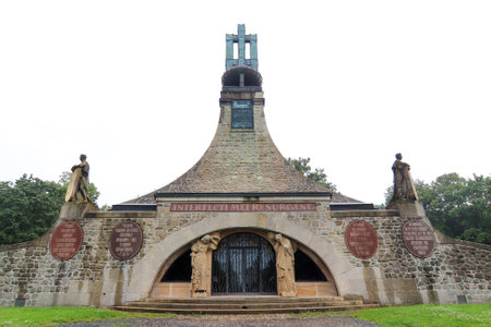 Slavkov, Czech Republic, June 10, 2020: The Cairn of Peace Memorial. The Cairn of Peace Memorial is the first the memorial of peace in Europe. Historically associated with the Battle of Austerlitz in 1805 and stands on a hill about a mile south of the vilのeditorial素材