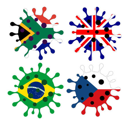Various mutation of the  virus   - illustrationのイラスト素材