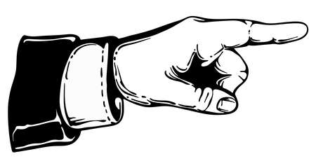 Forefinger pointing the direction - iconのイラスト素材