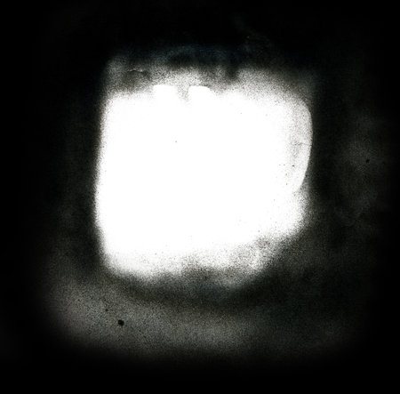 Eccentric, irregular and grainy photo frame useful as a layer for photo editorの写真素材