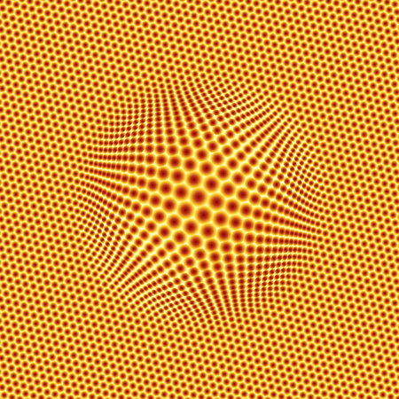 Abstract geometric pattern of hexagons magnified in the middleのイラスト素材