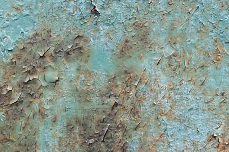 Fine cracks in the coating on the metal surface - grunge textureの写真素材