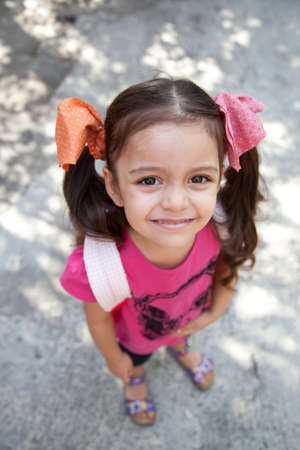 little girl smilingの写真素材