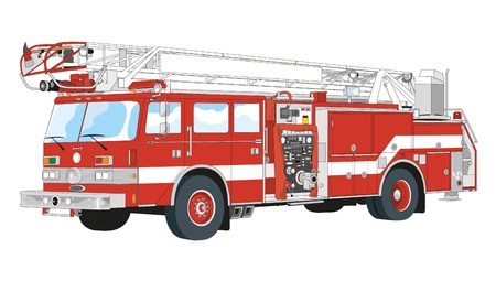 trucks equipped for rescue and fire fighting
