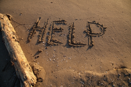 Message help, ask to saveの写真素材