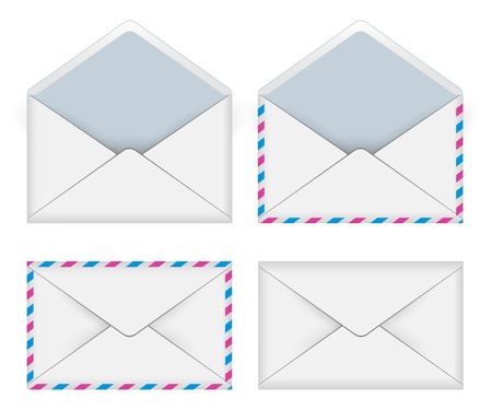 Concept of e-mail on a white backgroundのイラスト素材