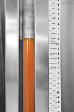 filling bar of a silos at a manufacturing beer industryの写真素材