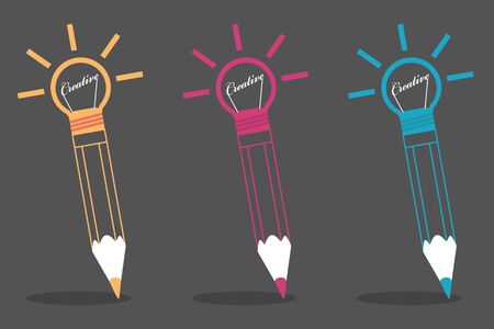 Pencil write on brown background, Creative writing and storytelling conceptのイラスト素材