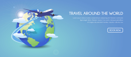 Travel Around the World. Landmark architecture of the world. Vector travel conceptのイラスト素材