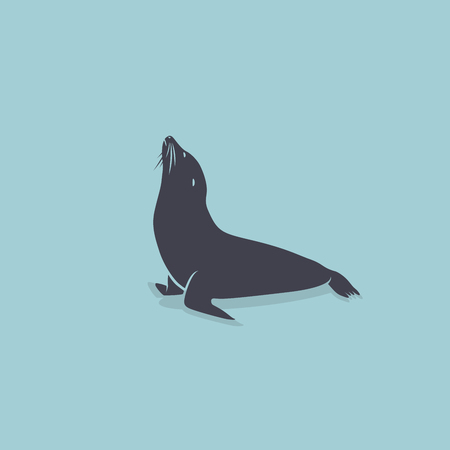 Sea Lion symbol Vector elementのイラスト素材