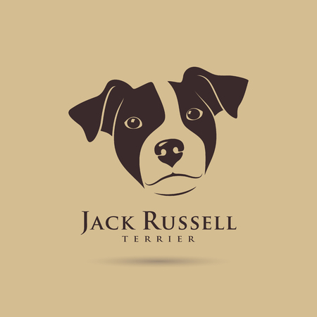 Jack Russell Terrier Head. Symbol dog designのイラスト素材