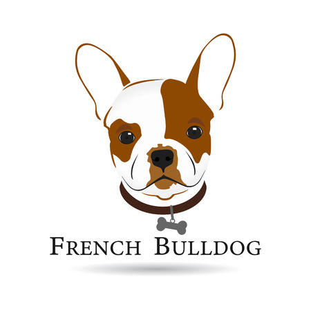 French Bulldog Head. Symbol dog designのイラスト素材