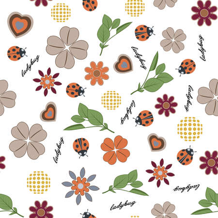 Summer forest floral seamless pattern hand drawn spring pastel garden background with flowers,...
