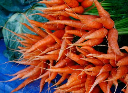 Flesh Carrot On The Table For Sellの写真素材