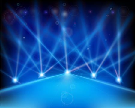 Laser effect of Stage. Vector illustration.のイラスト素材