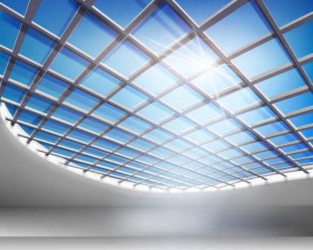 Glass hall. Vector illustration.のイラスト素材