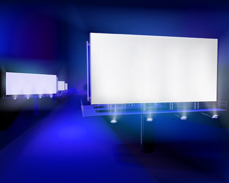 Large billboards - Vector illustration.のイラスト素材