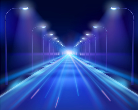 Road in the night Illustration.のイラスト素材