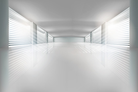 Illustration of empty hall. Vector illustration.のイラスト素材