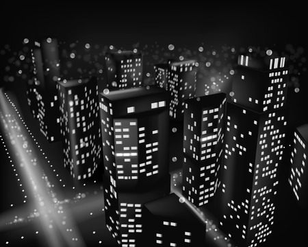 City at night. Vector illustrationのイラスト素材