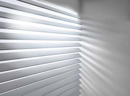 Window with blinds illustration.のイラスト素材