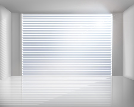 Room with blinds. Vector illustration.のイラスト素材