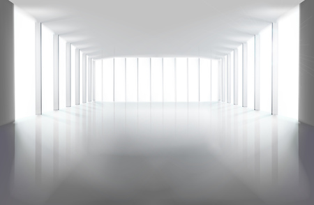 Empty large hall. Vector illustration.のイラスト素材