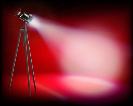 Spotlight on the stage. Vector illustration.のイラスト素材