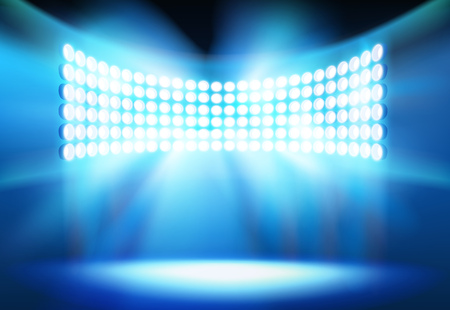 Spotlights on the stage. Vector illustration.のイラスト素材