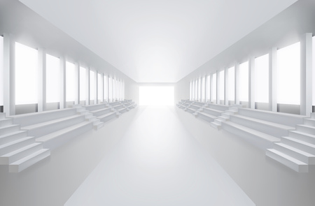 Empty fashion runway. Vector illustration.のイラスト素材